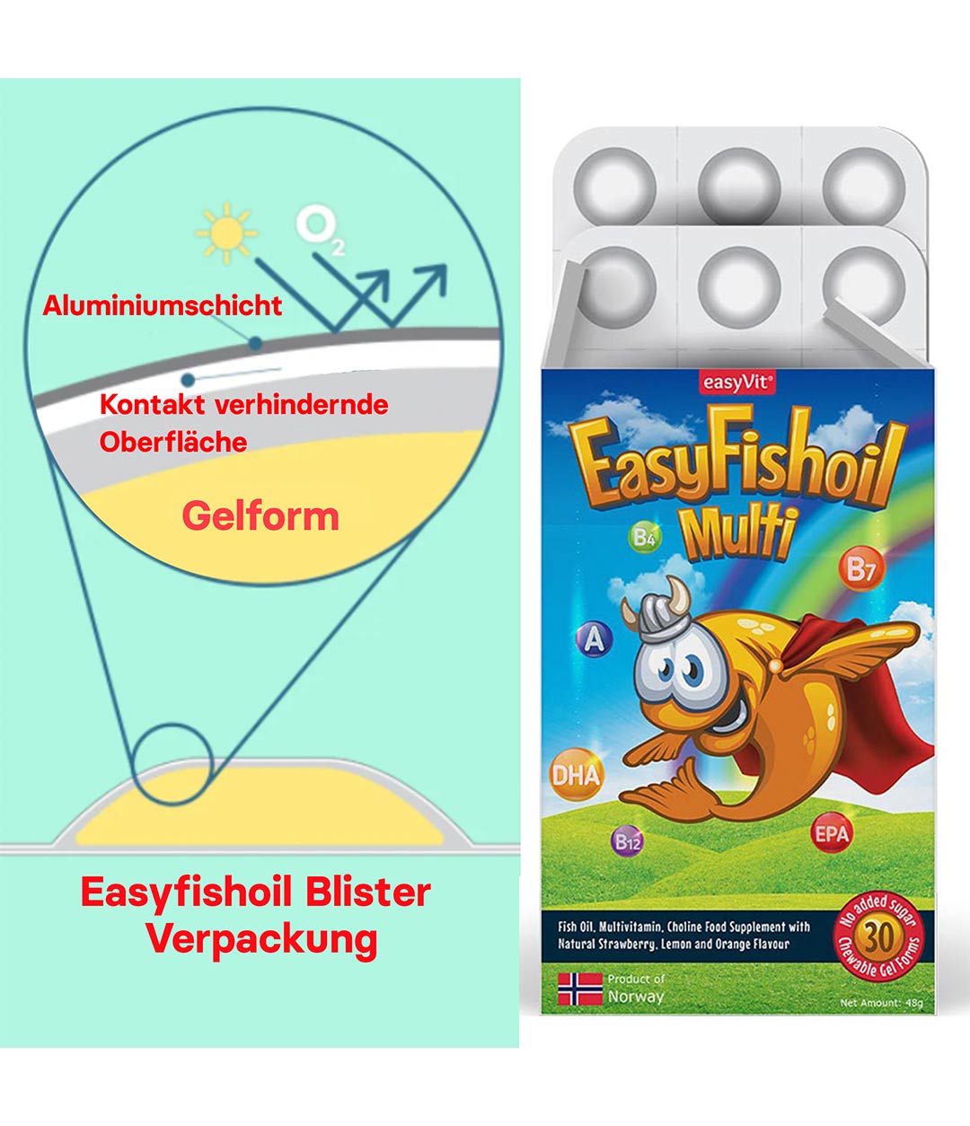 EasyFishoil Multi - Omega 3 mit Multivitamine - 30 Stück