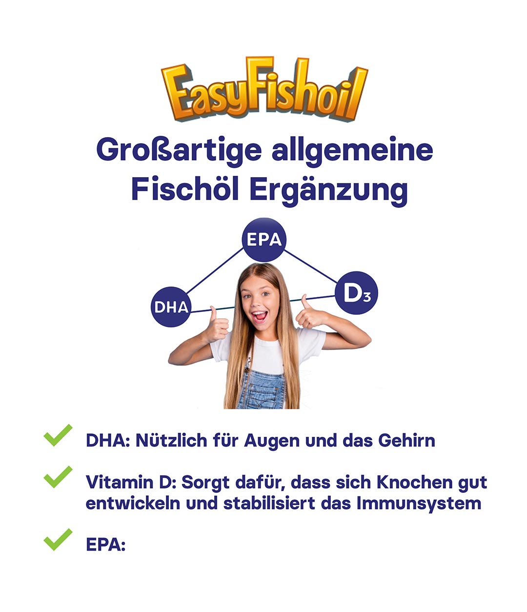 EasyFishoil - Omega 3 mit Vitamin D3 - 30 Stück